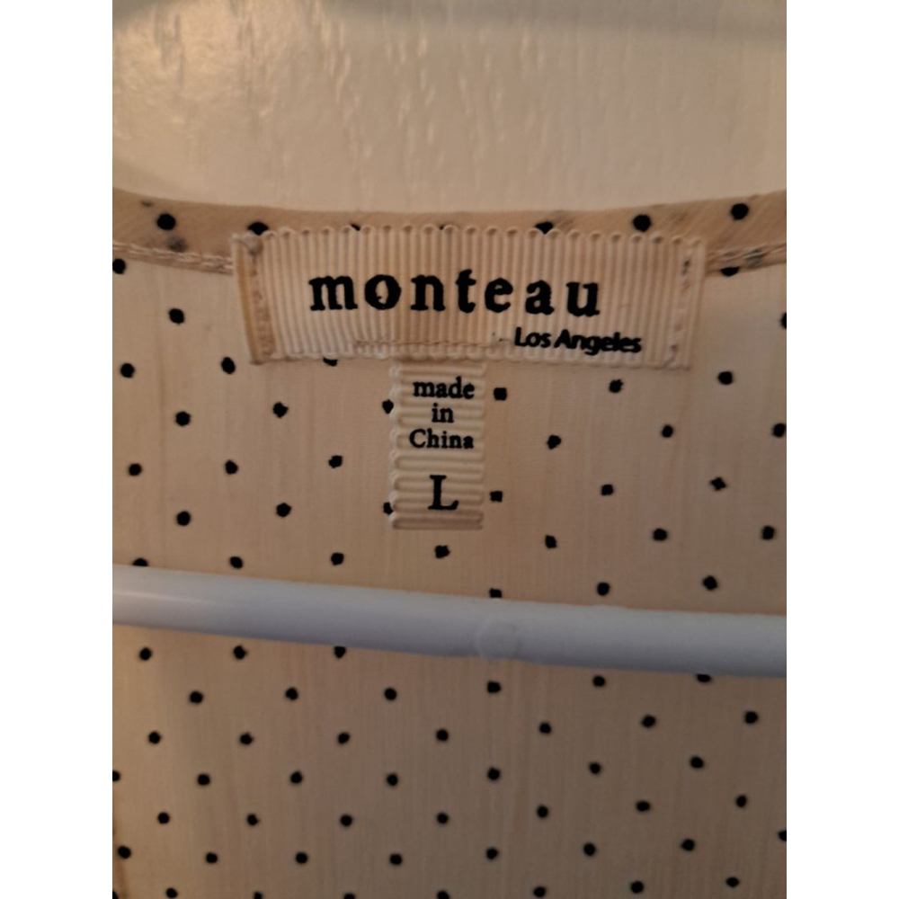 🌻Monteau Polka Dot Tank Top - Black and Cream